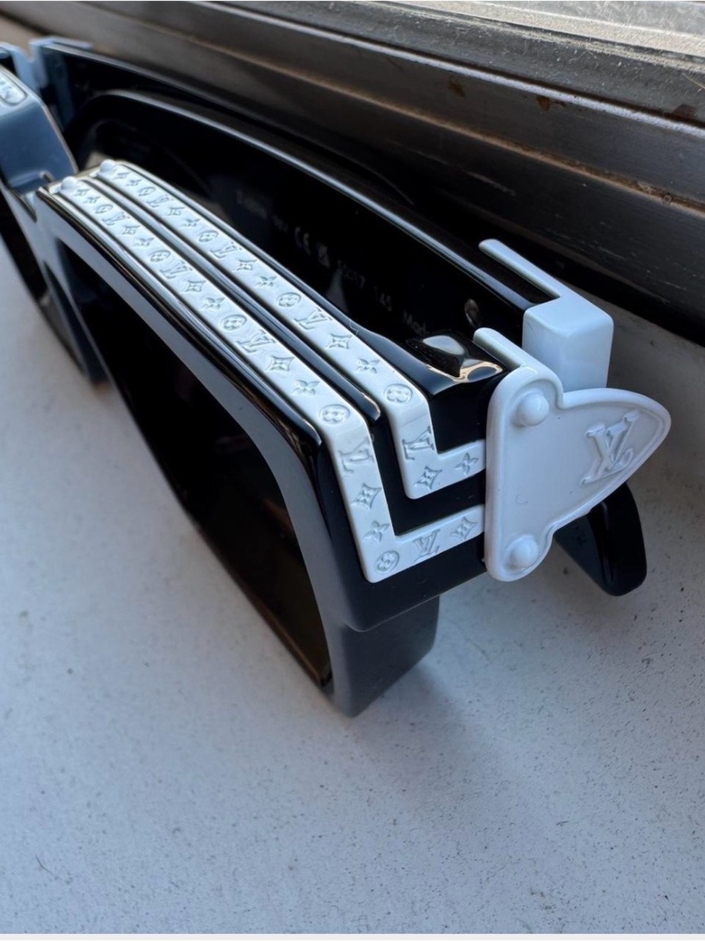 Louis Vuitton Black Sunglasses with White Monogram Trim
